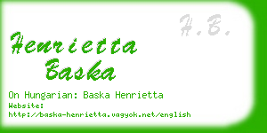 henrietta baska business card